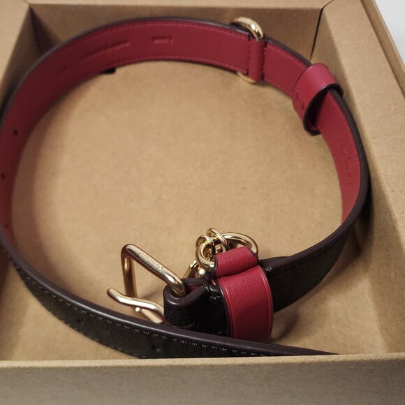COACH Dog Pet Collar Large New Boxed KHAKI SADDLE CH154 20” - Picture 6 of 10